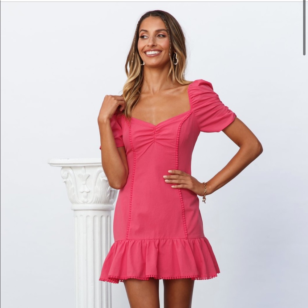 Hello Molly Glamour Girl Dress - Hot pink